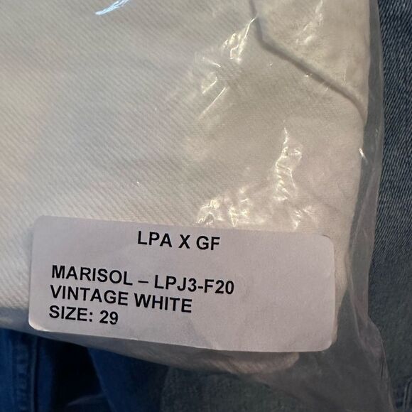 NWTs LPA x GRLFRND Marisol Jean in Vintage White Size 29 - Picture 10 of 11
